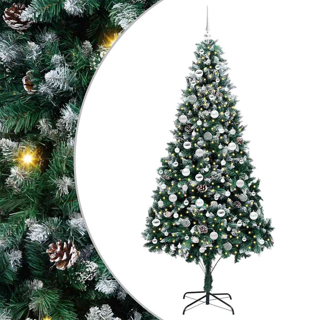 Vidaxx albero di Natale artificiale verde 210 cm PVC, acciaio e plastica