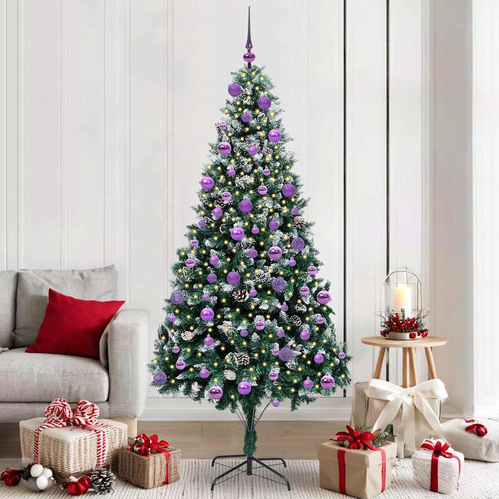 Vidaxx albero di Natale artificiale verde 210 cm PVC, acciaio e plastica