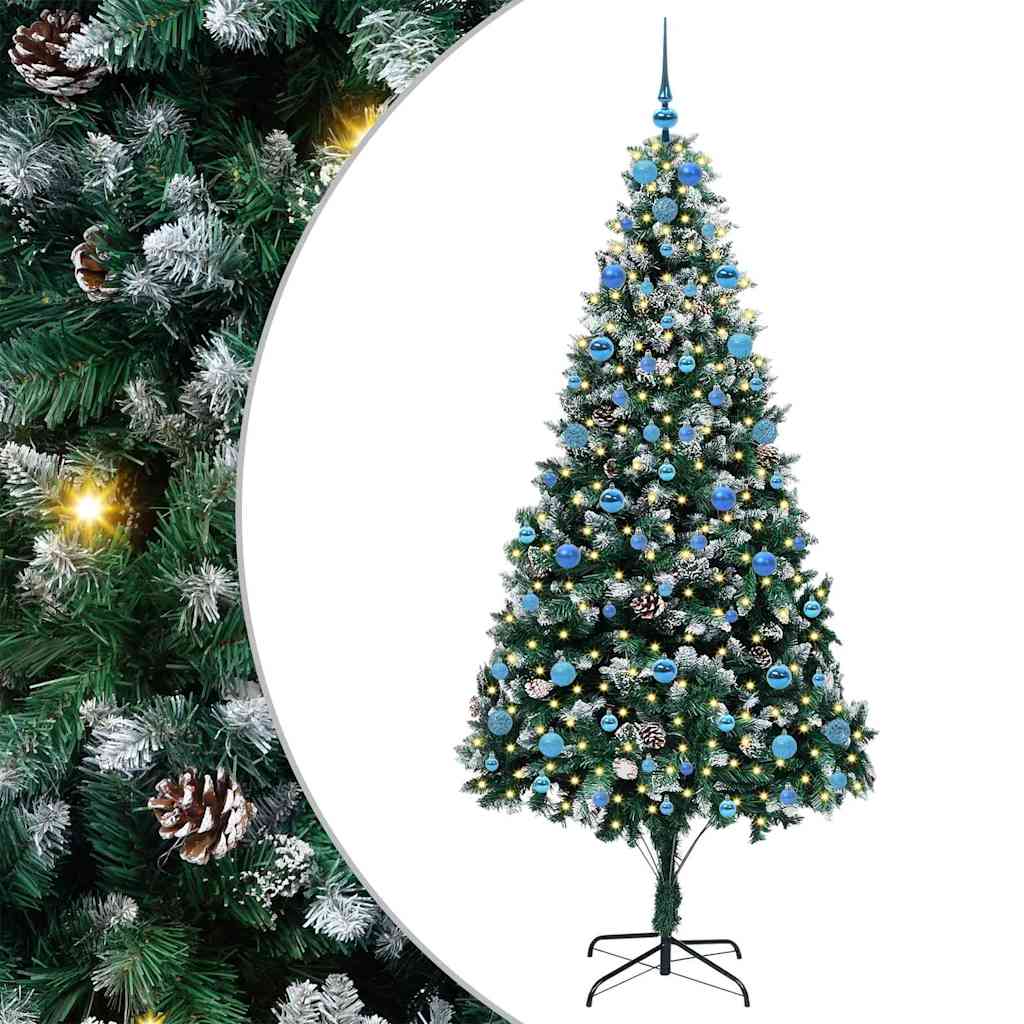 Vidaxx albero di Natale artificiale verde 210 cm PVC, acciaio e plastica