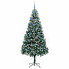 Vidaxl kunstkerstboom groen 210 cm pvc en staal en kunststof