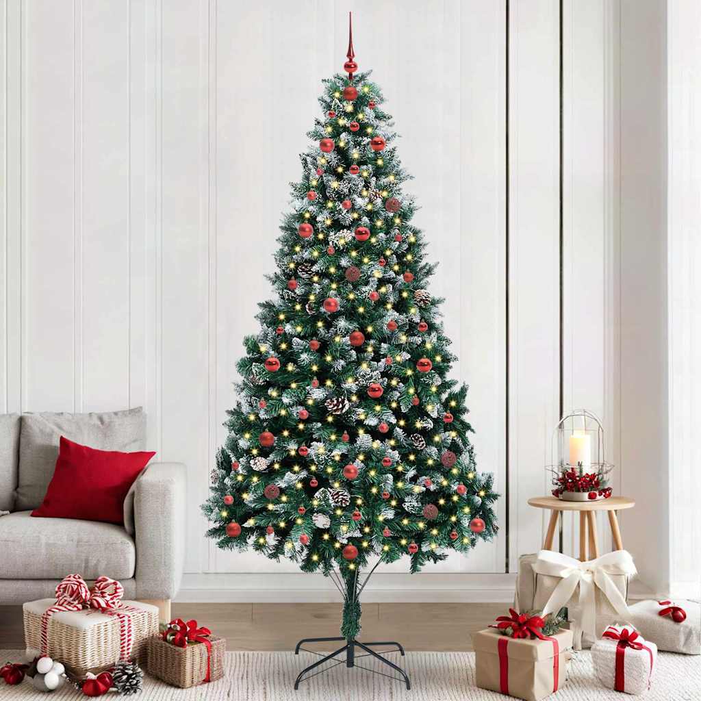 Vidaxx albero di Natale artificiale verde 240 cm PVC, acciaio e plastica