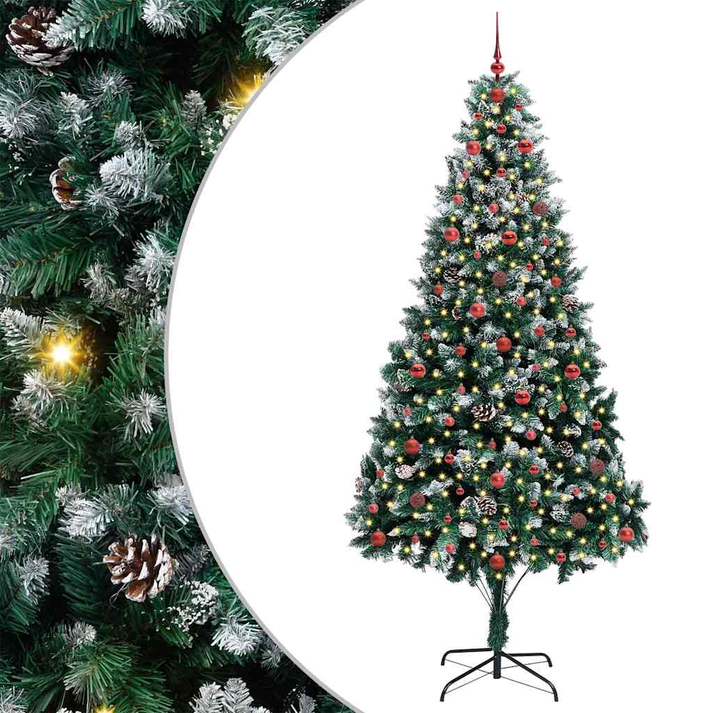 Vidaxx albero di Natale artificiale verde 240 cm PVC, acciaio e plastica