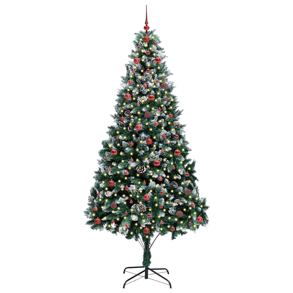 Vidaxx albero di Natale artificiale verde 240 cm PVC, acciaio e plastica