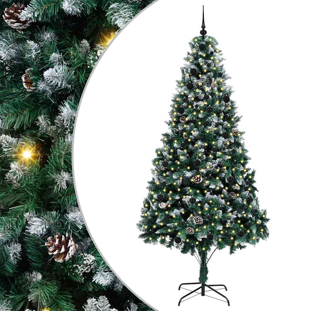 Vidaxx albero di Natale artificiale verde 240 cm PVC, acciaio e plastica