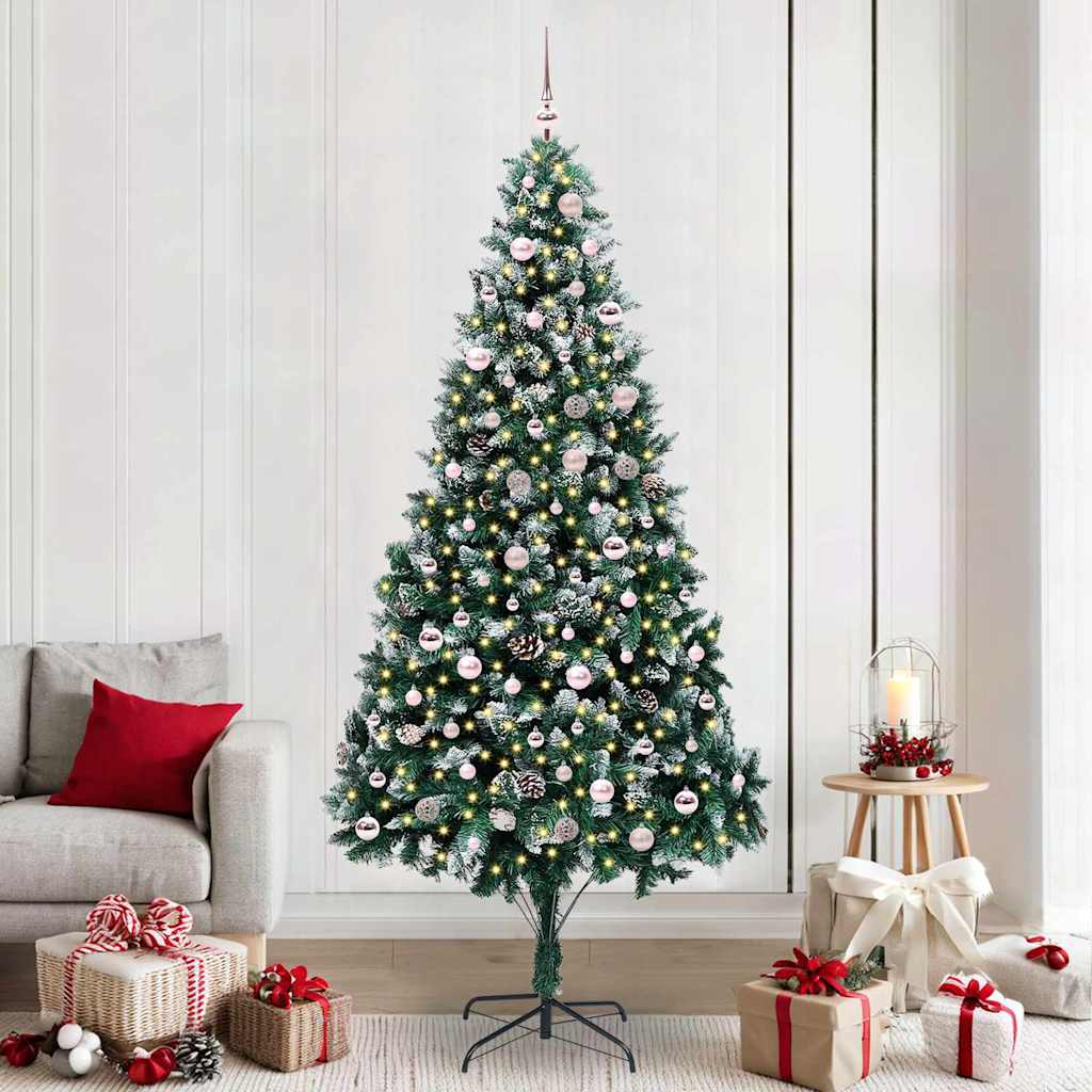 Vidaxx albero di Natale artificiale verde 240 cm PVC, acciaio e plastica