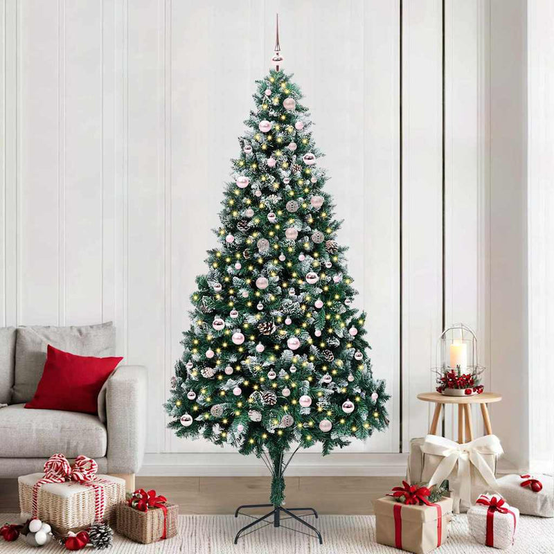 Vidaxx albero di Natale artificiale verde 240 cm PVC, acciaio e plastica
