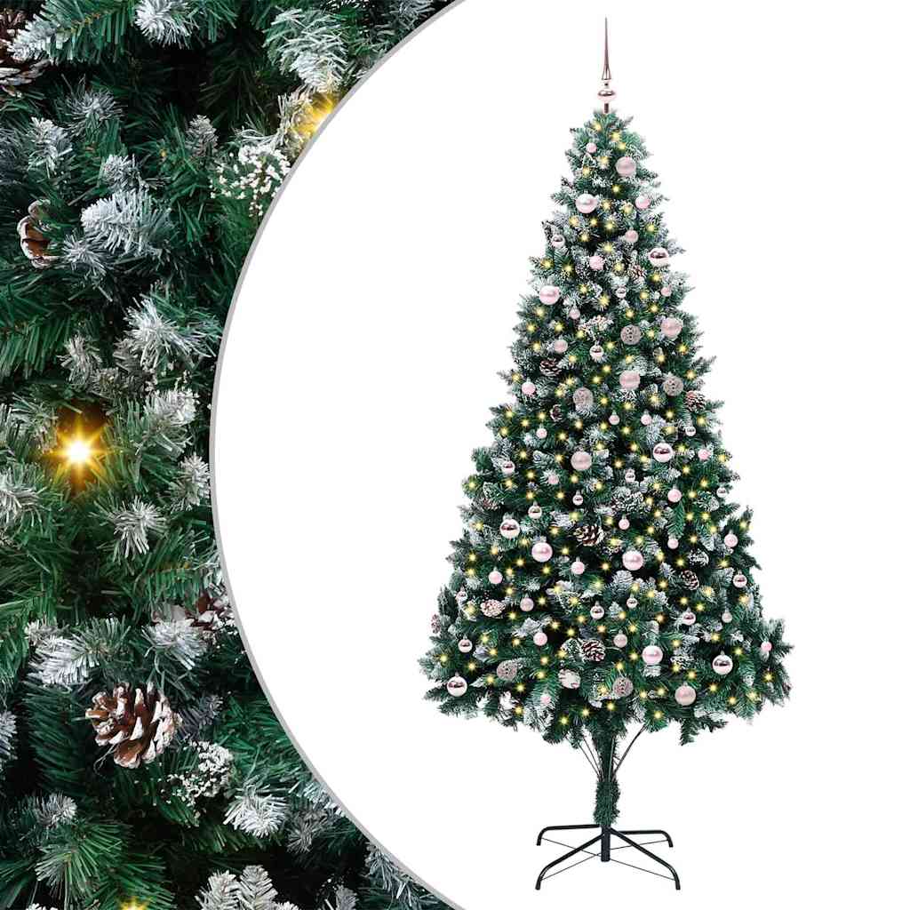 Vidaxx albero di Natale artificiale verde 240 cm PVC, acciaio e plastica