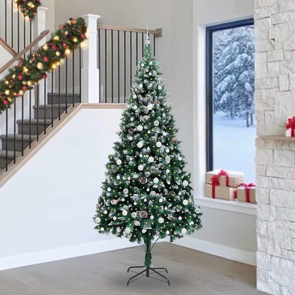 Vidaxx albero di Natale artificiale verde 240 cm PVC, acciaio e plastica