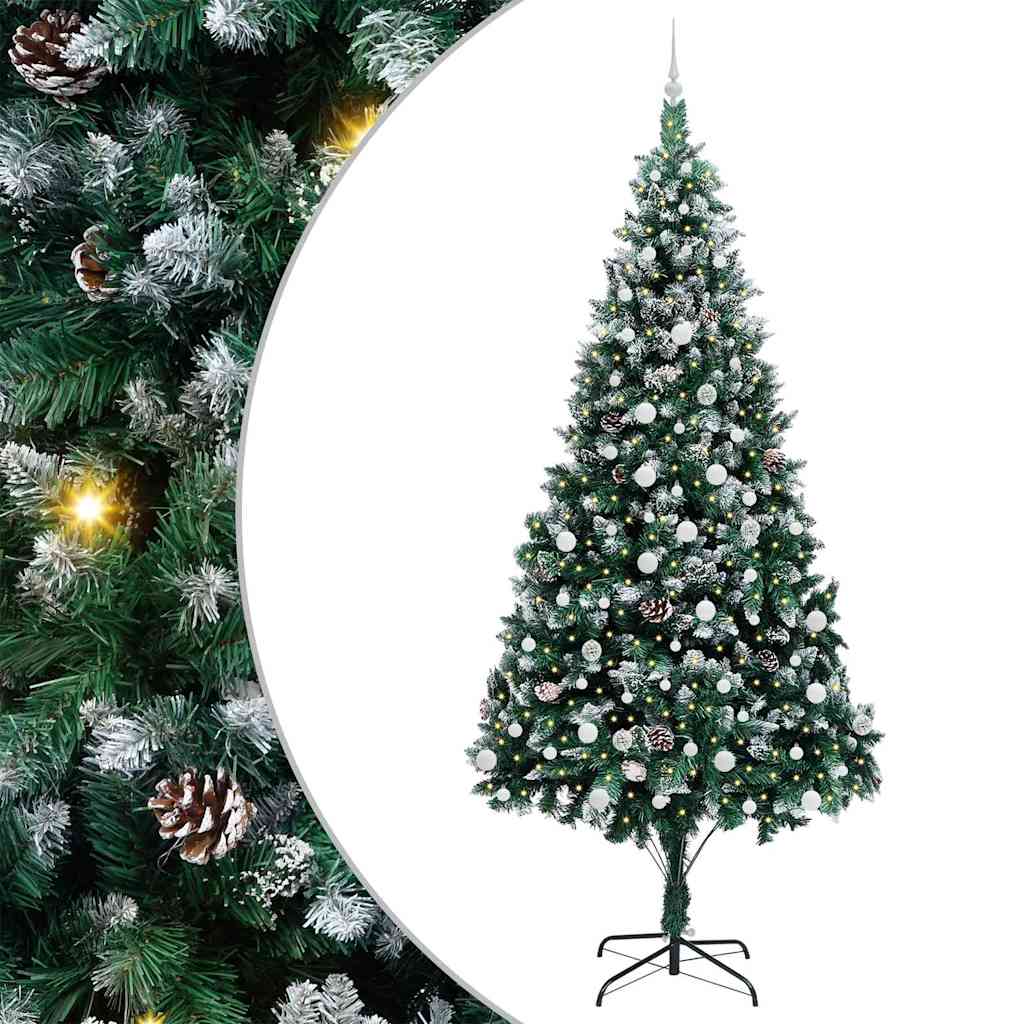 Vidaxx albero di Natale artificiale verde 240 cm PVC, acciaio e plastica