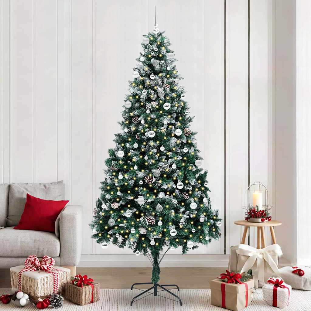 Vidaxx albero di Natale artificiale verde 240 cm PVC, acciaio e plastica