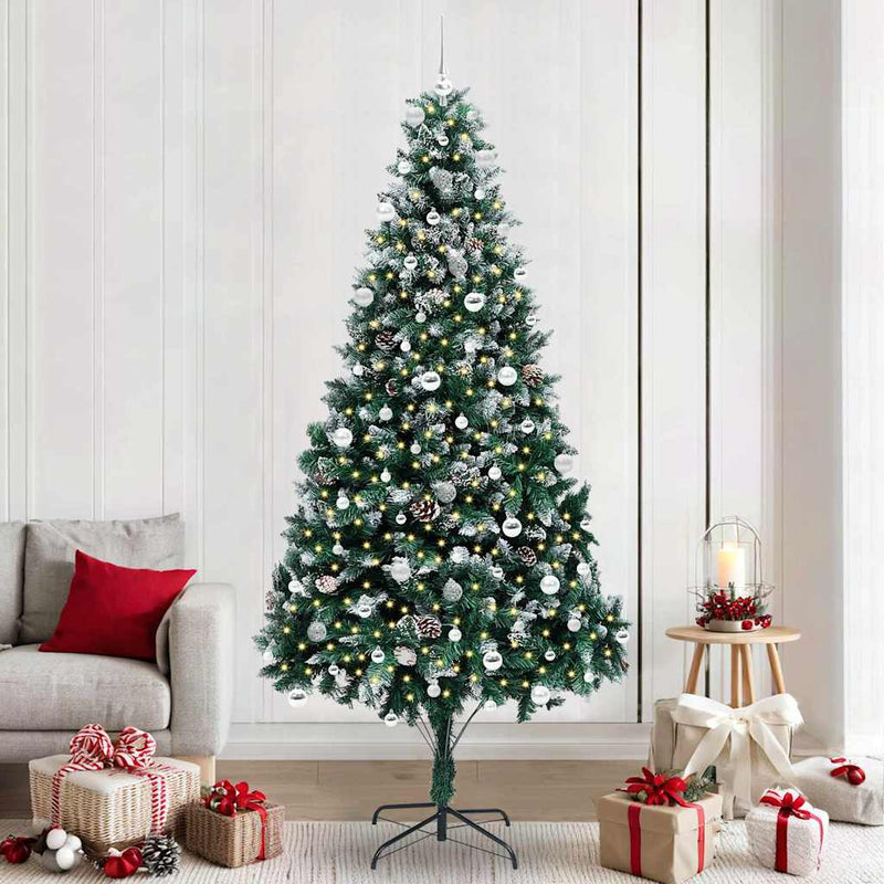 Vidaxx albero di Natale artificiale verde 240 cm PVC, acciaio e plastica