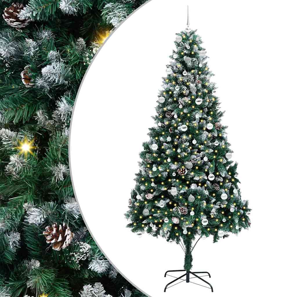Vidaxx albero di Natale artificiale verde 240 cm PVC, acciaio e plastica