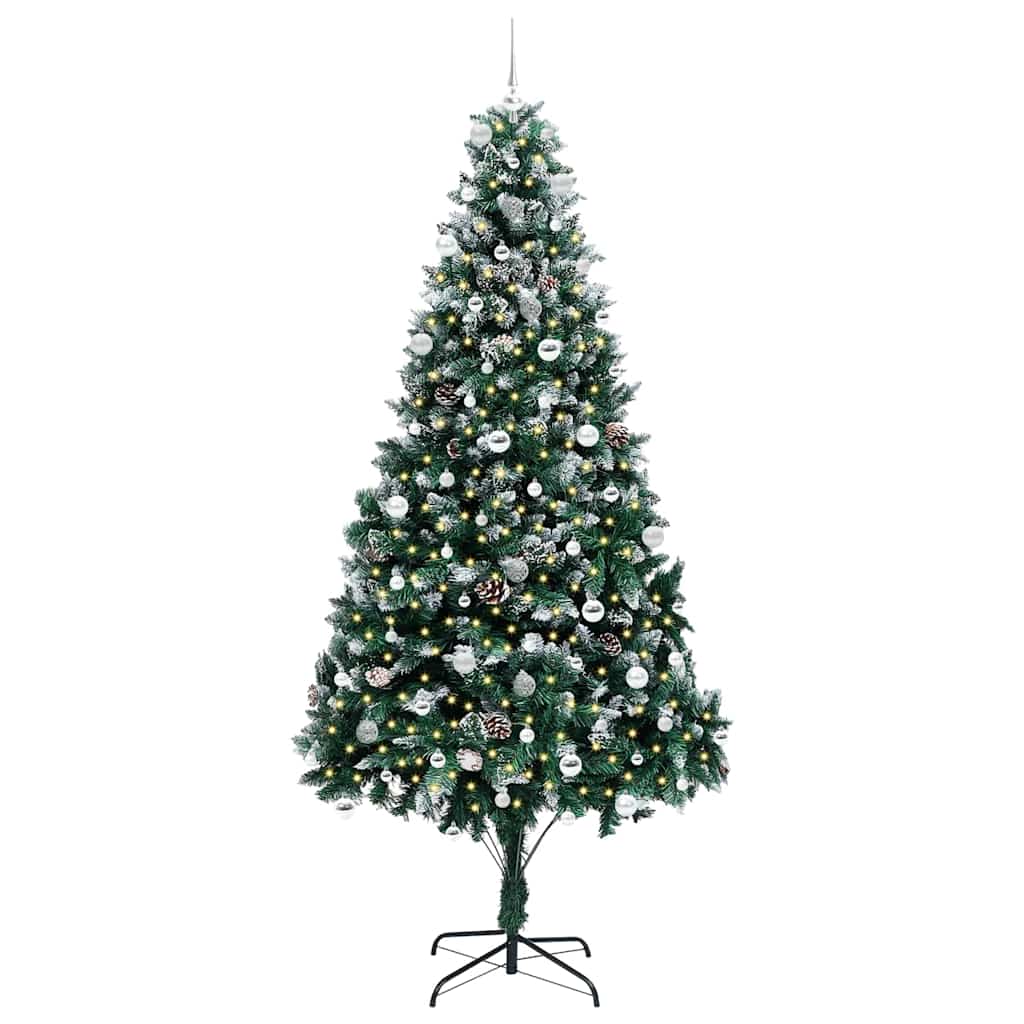 Vidaxx albero di Natale artificiale verde 240 cm PVC, acciaio e plastica