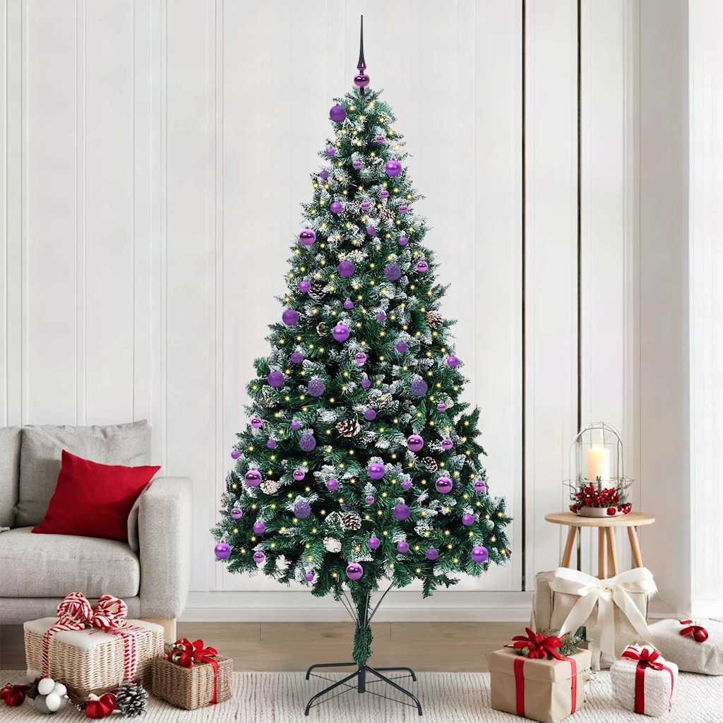 Vidaxx albero di Natale artificiale verde 240 cm PVC, acciaio e plastica