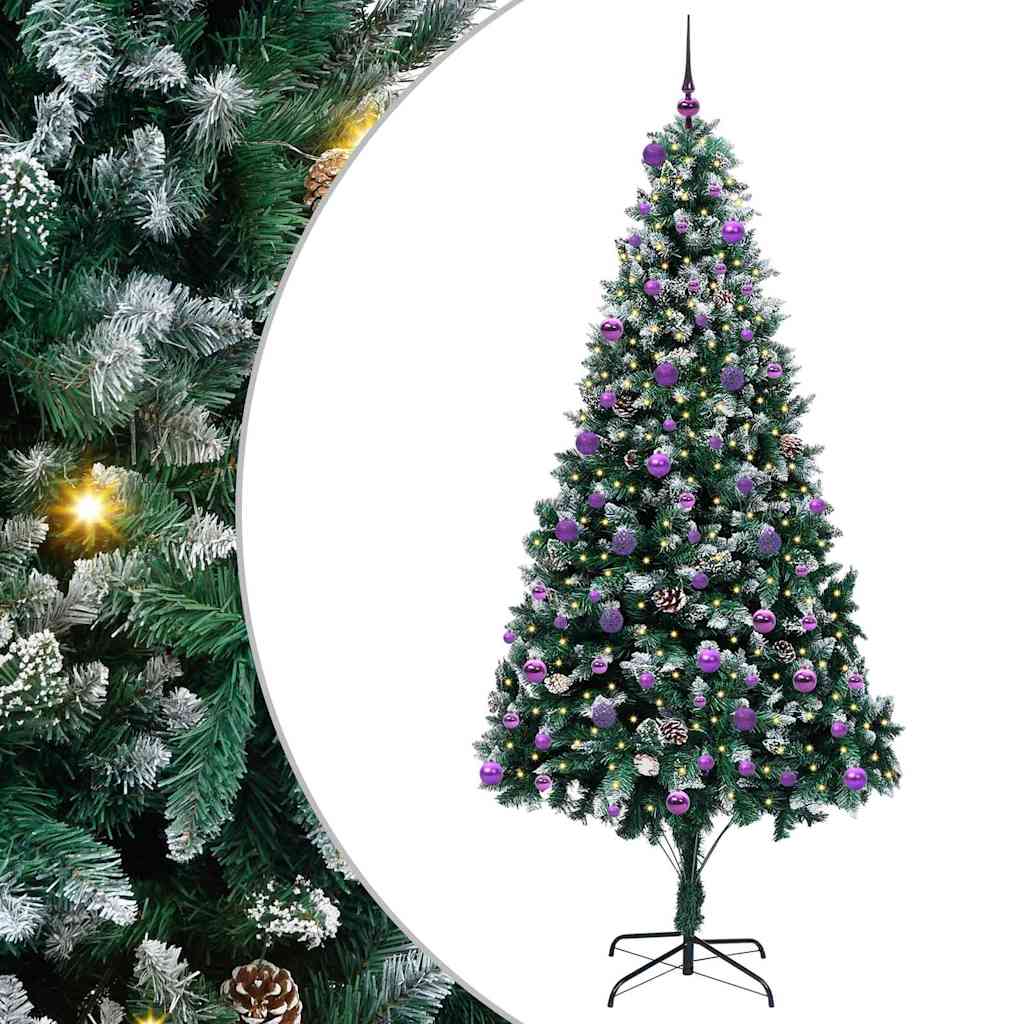 Vidaxx albero di Natale artificiale verde 240 cm PVC, acciaio e plastica