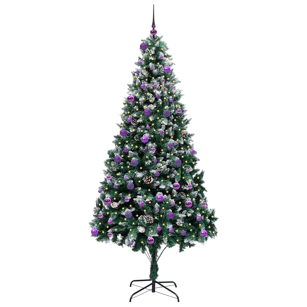 Vidaxx albero di Natale artificiale verde 240 cm PVC, acciaio e plastica