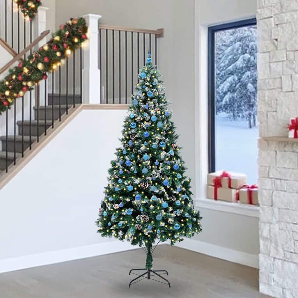 Vidaxx albero di Natale artificiale verde 240 cm PVC, acciaio e plastica