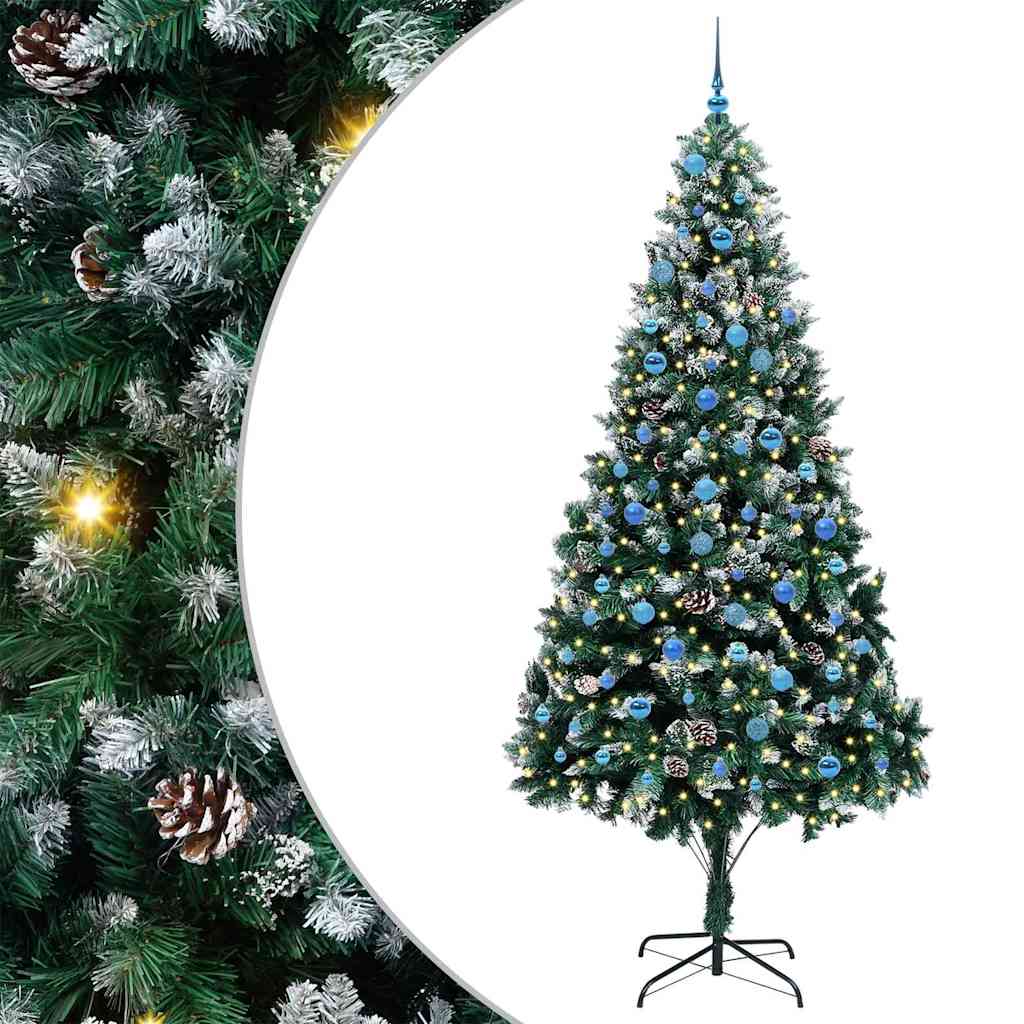 Vidaxx albero di Natale artificiale verde 240 cm PVC, acciaio e plastica