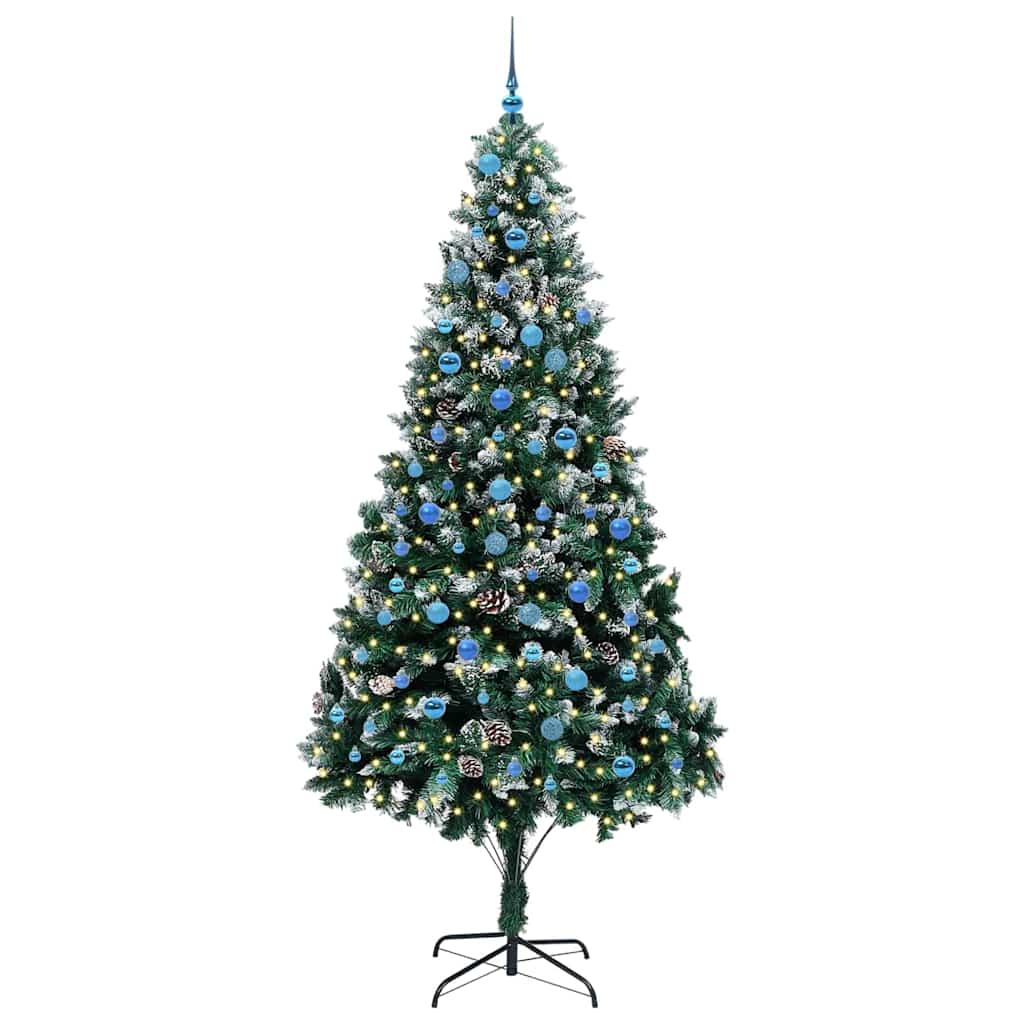 Vidaxx albero di Natale artificiale verde 240 cm PVC, acciaio e plastica