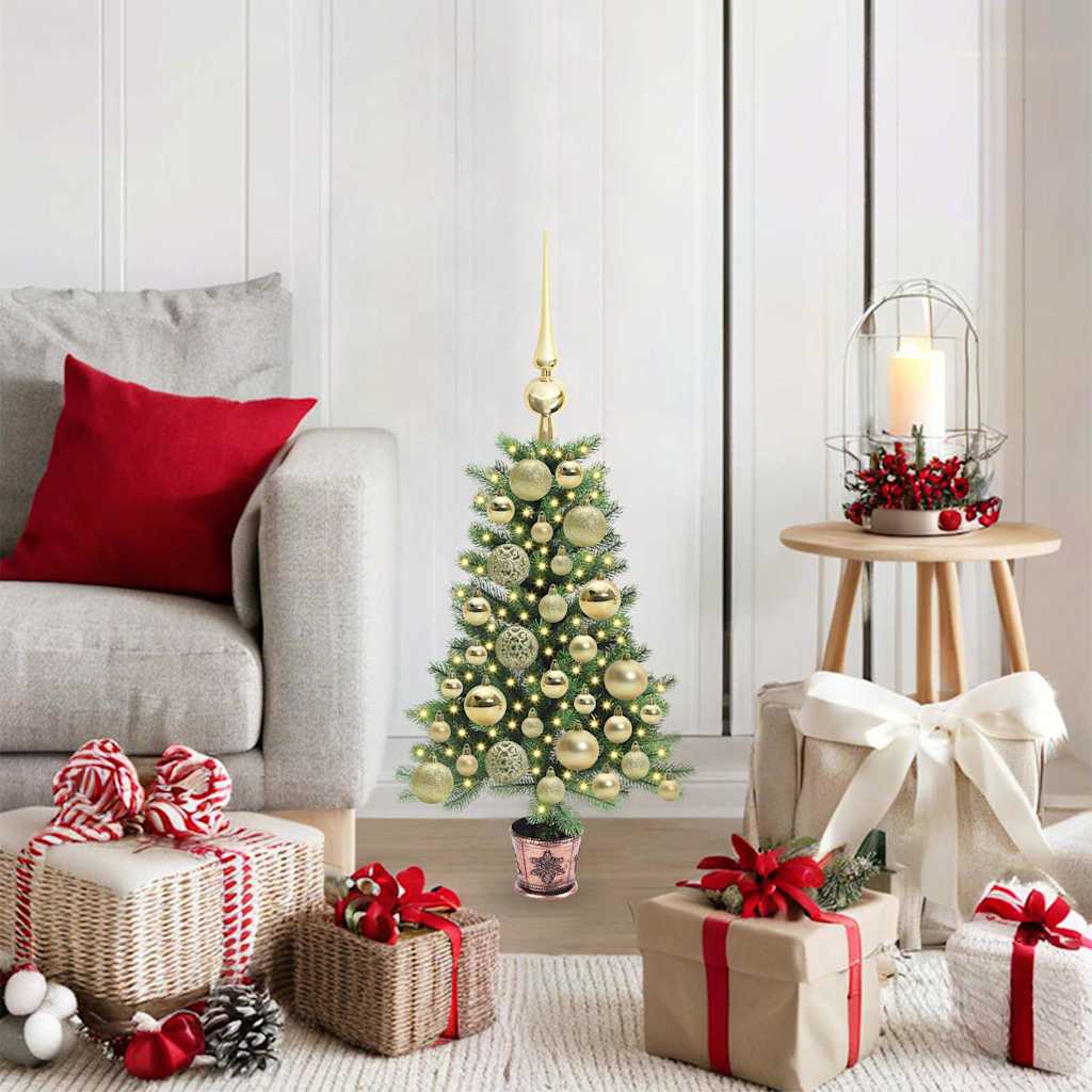 Albero di Natale VidaXL con 150 LED con PE standard verde da 65 cm