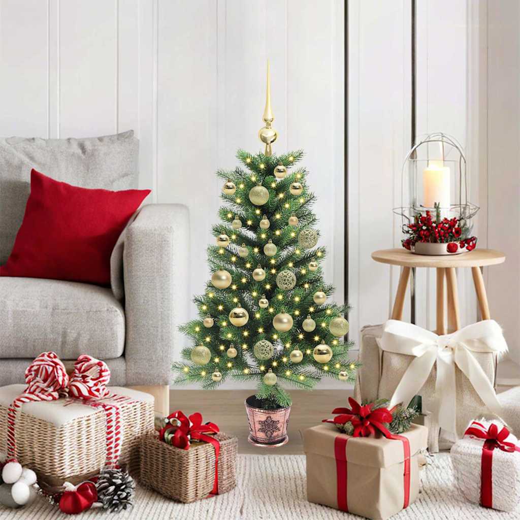 Albero di Natale VidaXL con 150 LED con PE standard verde da 90 cm