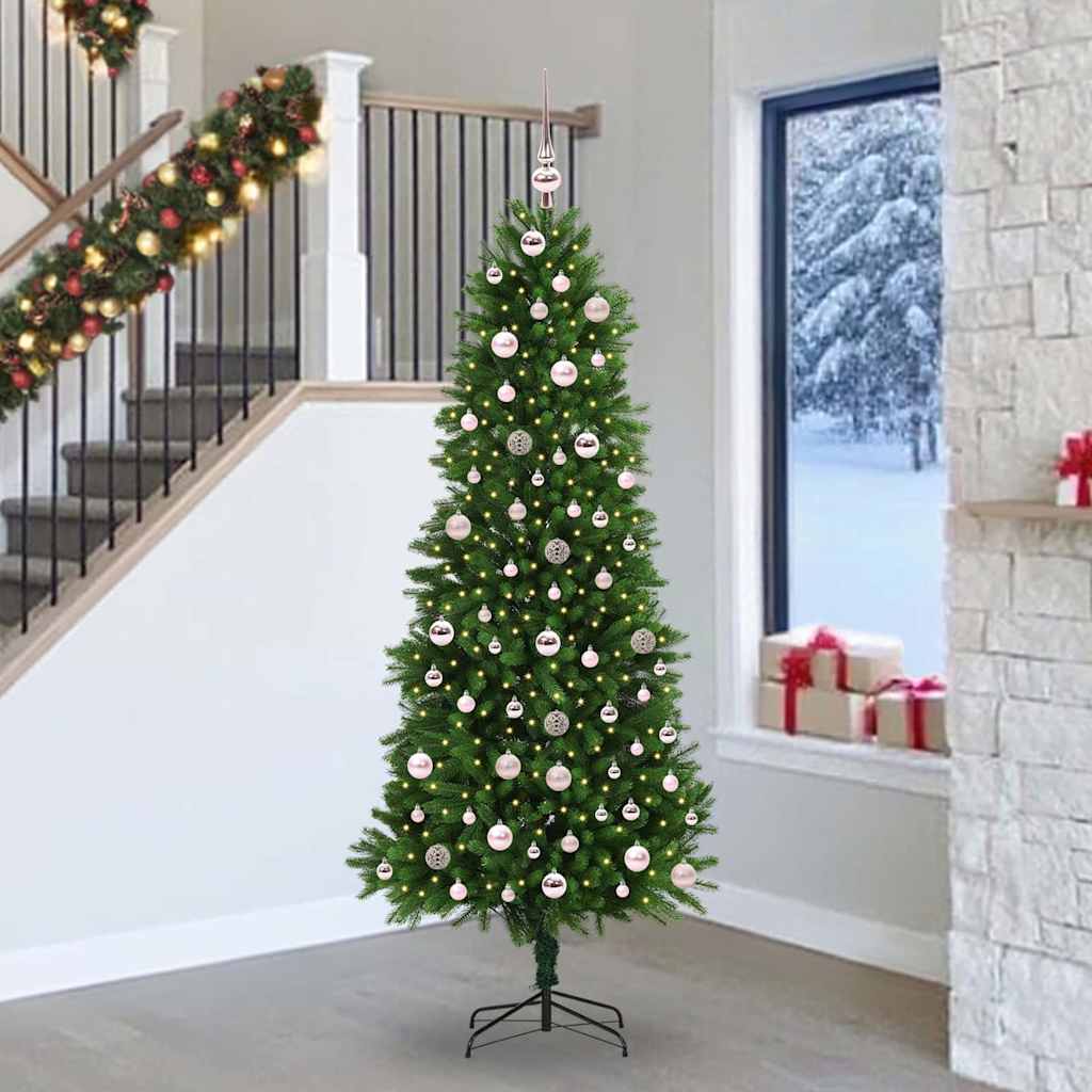 Vidaxl kerstboom met 300 led met standaard groen 240 cm pe