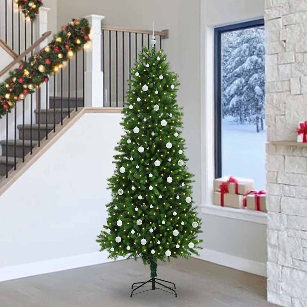 Vidaxl kerstboom met 300 led met standaard groen 240 cm pe