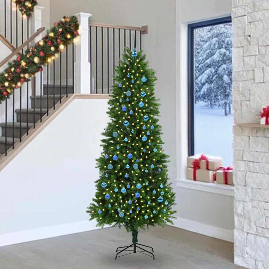 Vidaxl kerstboom met 300 led met standaard groen 240 cm pe