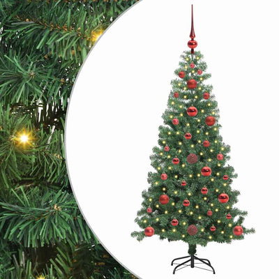Albero di Natale VidaXL con 150 LED con PVC standard verde da 120 cm