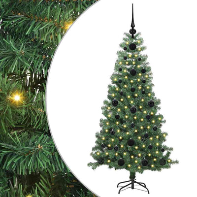 Albero di Natale VidaXL con 150 LED con PVC standard verde da 120 cm