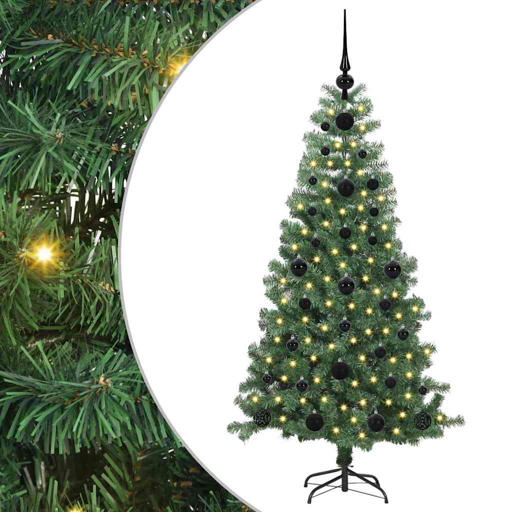 Albero di Natale VidaXL con 150 LED con PVC standard verde da 120 cm
