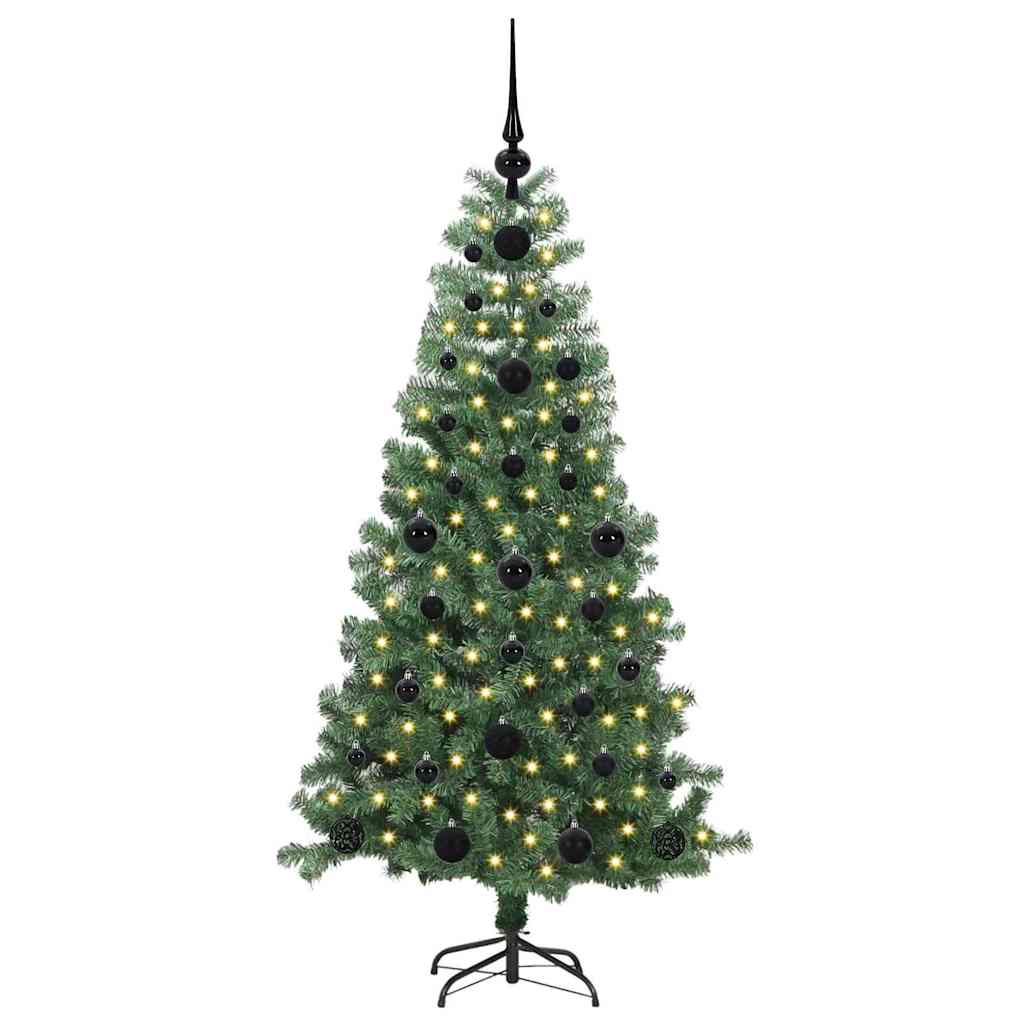 Albero di Natale VidaXL con 150 LED con PVC standard verde da 120 cm