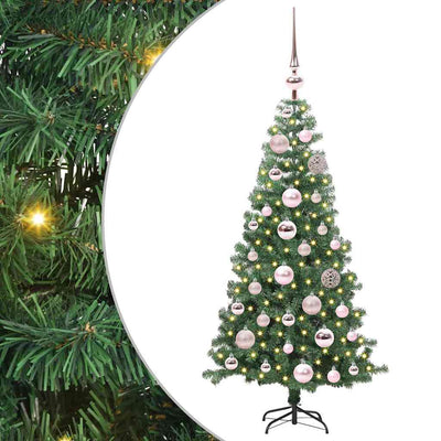 Albero di Natale VidaXL con 150 LED con PVC standard verde da 120 cm