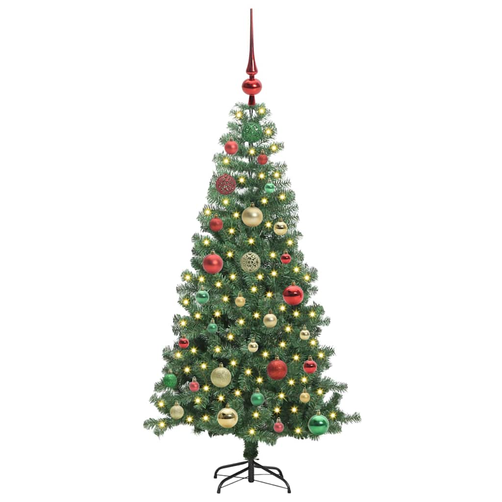 Albero di Natale VidaXL con 150 LED con PVC standard verde da 120 cm