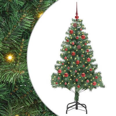Albero di Natale VidaXL con 150 LED con PVC standard verde da 150 cm
