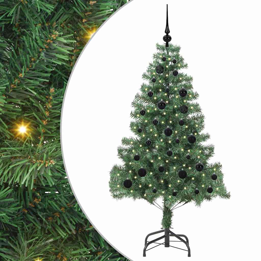 Albero di Natale VidaXL con 150 LED con PVC standard verde da 150 cm