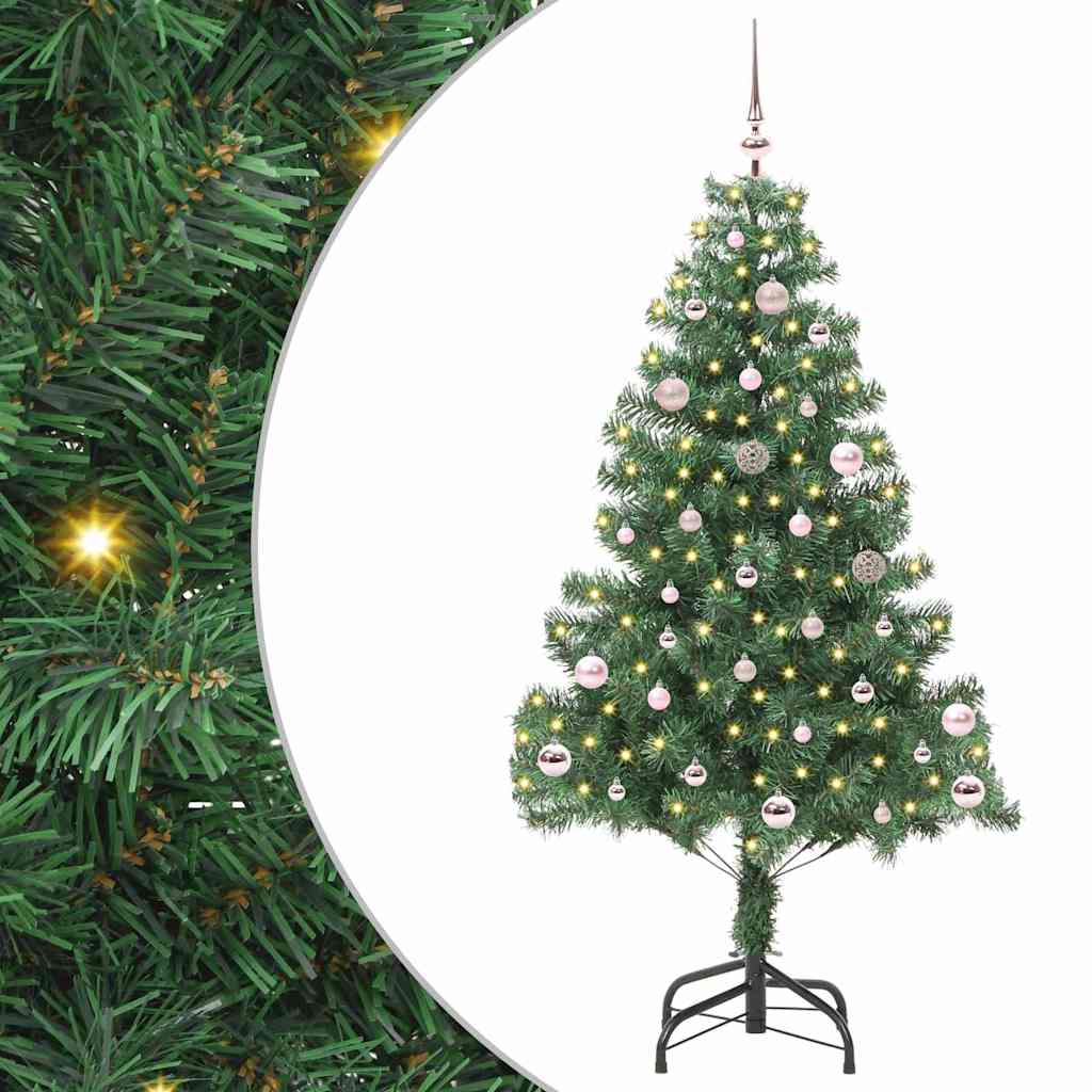Albero di Natale VidaXL con 150 LED con PVC standard verde da 150 cm