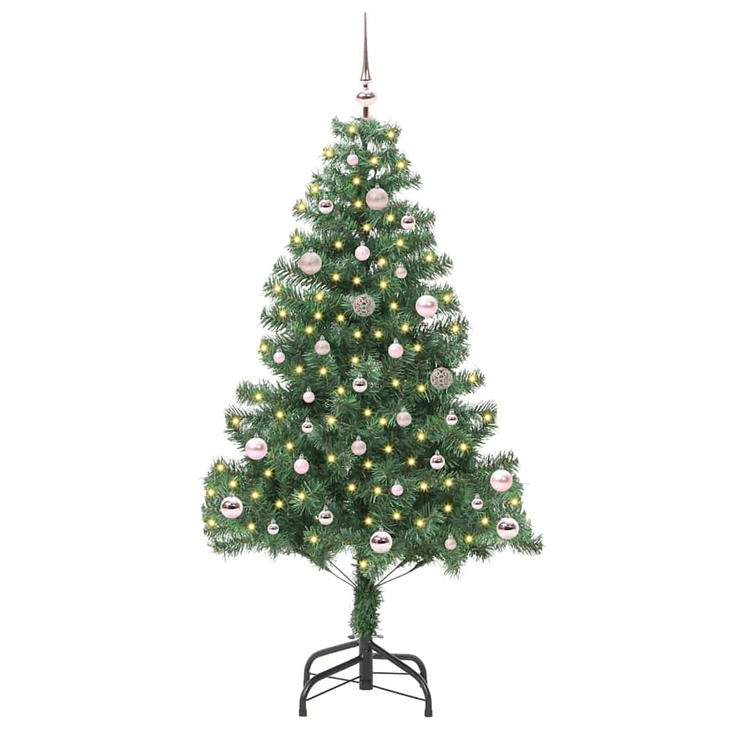 Albero di Natale VidaXL con 150 LED con PVC standard verde da 150 cm