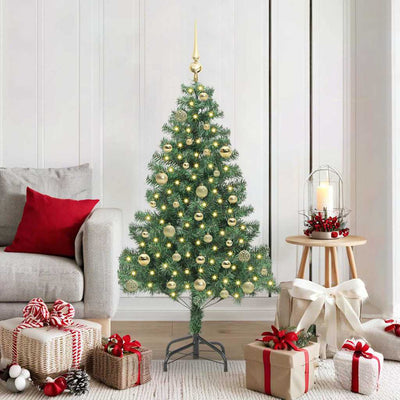 Albero di Natale VidaXL con 150 LED con PVC standard verde da 150 cm
