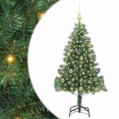 Albero di Natale VidaXL con 150 LED con PVC standard verde da 150 cm