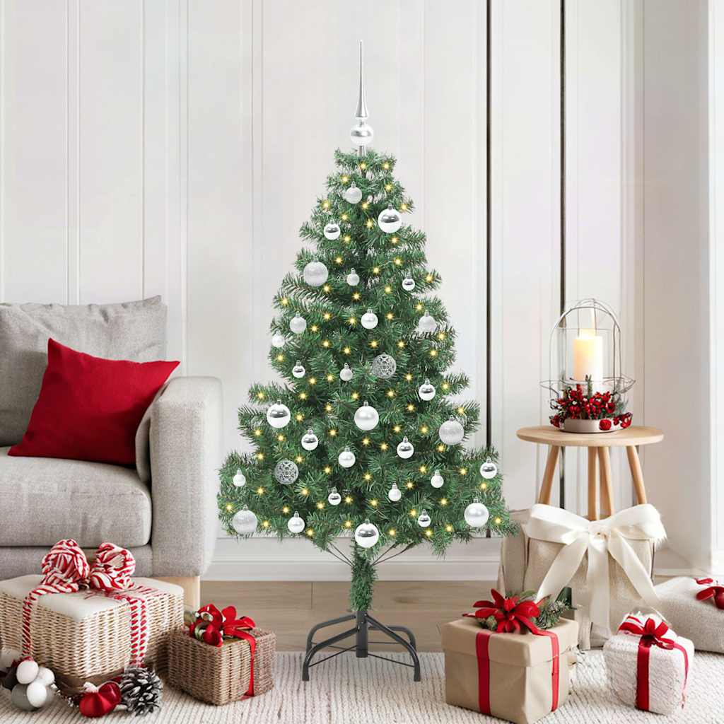 Albero di Natale VidaXL con 150 LED con PVC standard verde da 150 cm