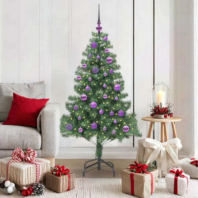 Albero di Natale VidaXL con 150 LED con PVC standard verde da 150 cm