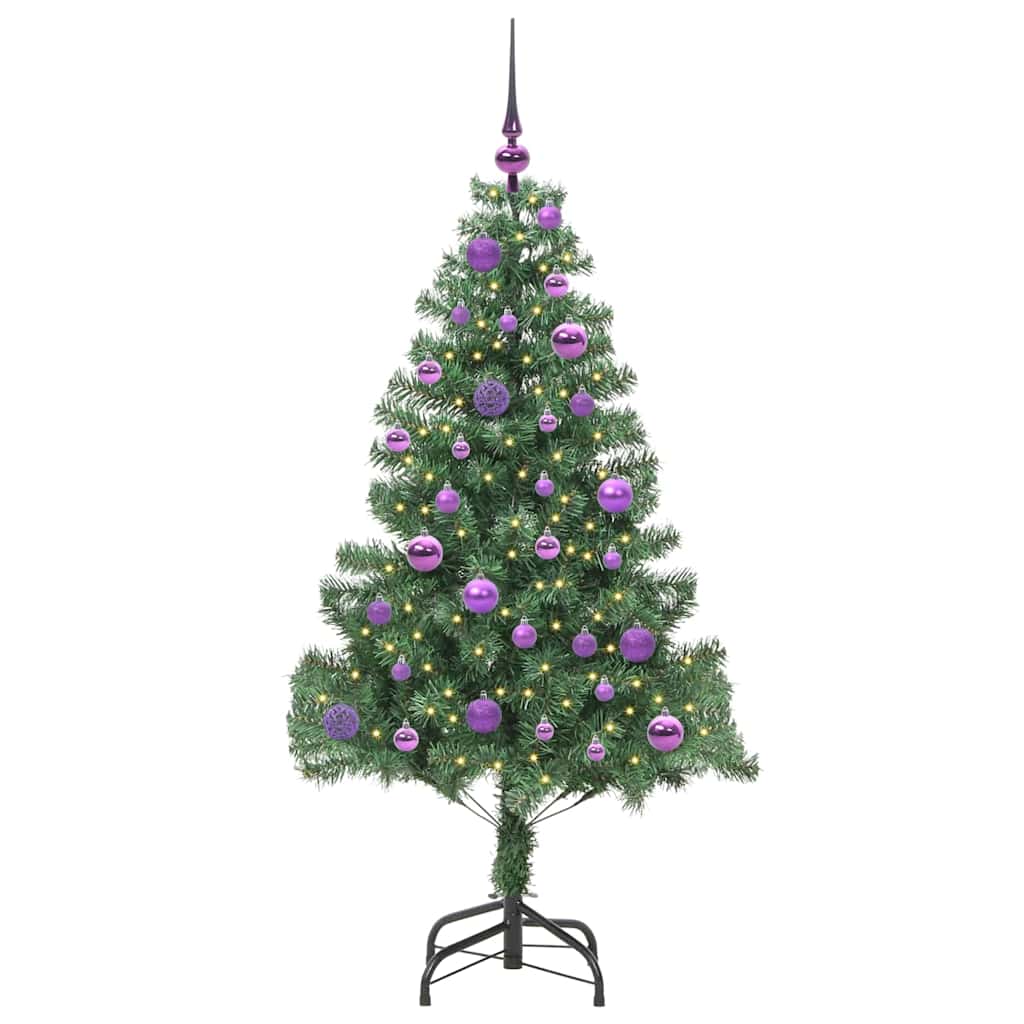 Albero di Natale VidaXL con 150 LED con PVC standard verde da 150 cm