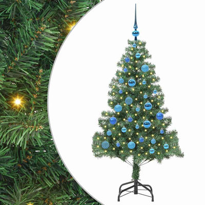 Albero di Natale VidaXL con 150 LED con PVC standard verde da 150 cm