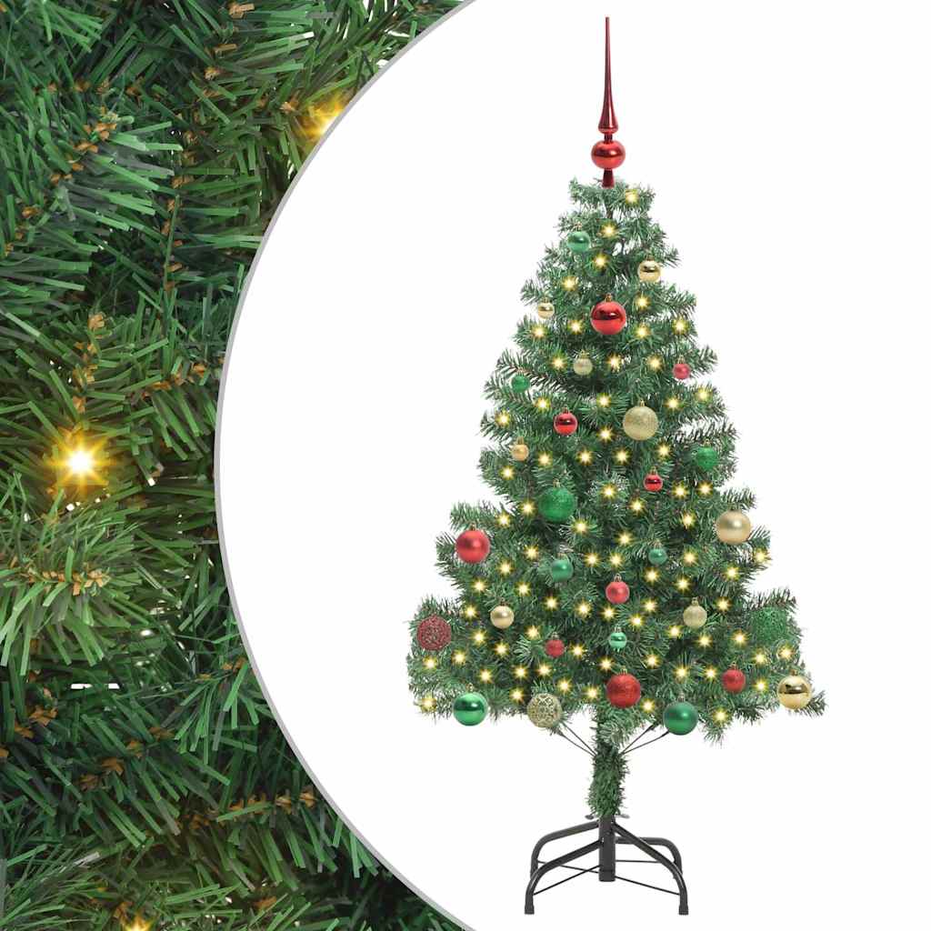 Albero di Natale VidaXL con 150 LED con PVC standard verde da 150 cm