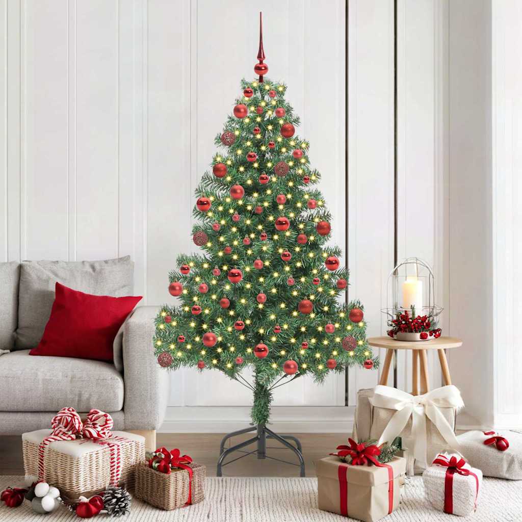 Vidaxl kerstboom met 300 led met standaard groen 180 cm pvc