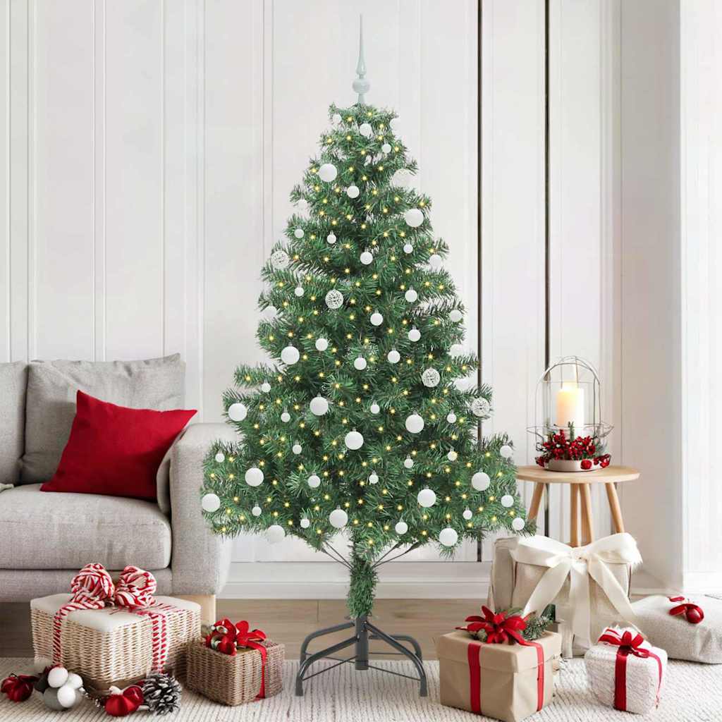 Vidaxl kerstboom met 300 led met standaard groen 180 cm pvc