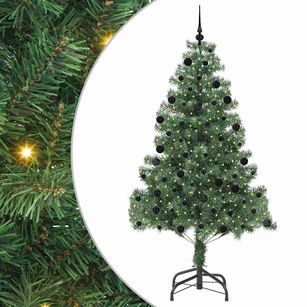 Albero di Natale VidaXL con 300 LED con PVC standard verde da 210 cm