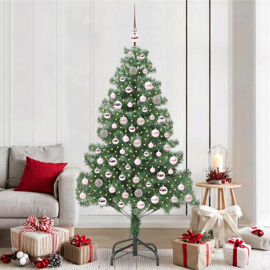 Vidaxl kerstboom met 300 led met standaard groen 210 cm pvc