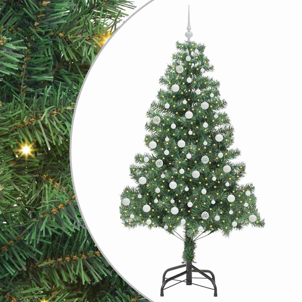 Albero di Natale VidaXL con 300 LED con PVC standard verde da 210 cm